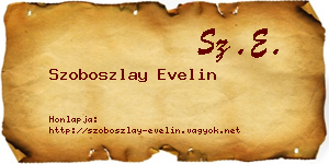 Szoboszlay Evelin névjegykártya